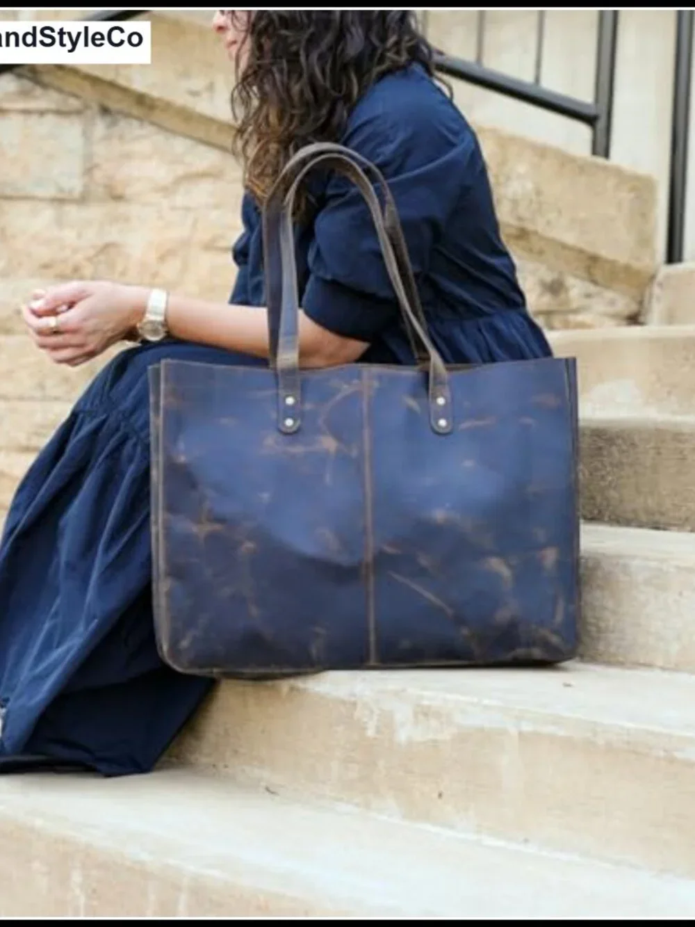 Leather Tote Bag Satchel Handbag Women Travel Shopping